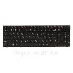 Клавіатура для ноутбука IBM/LENOVO G570, G575 чорний, чорний кадр