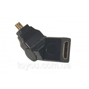 Перехідник PowerPlant HDMI AF - micro HDMI AM, 360 градусів