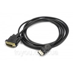 Кабель PowerPlant DisplayPort - DVI, 3м Кабель PowerPlant DisplayPort - DVI, 3м