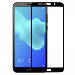 Захисне скло Full screen PowerPlant для Huawei Y5 (2018), Black