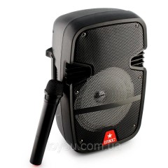 Переносная Колонка Караоке с Bluetooth UBS-008BT BIG LED, пульт + радиомикрофон