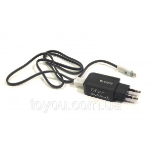 Сетевое зарядное устройство PowerPlant W-280 USB 5V 2A Lightning LED