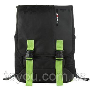 Рюкзак для ноутбука CROWN CMBPH-3315BG (Harmony Series) black and green 15,6