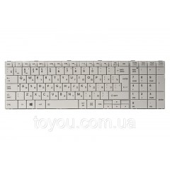 Клавіатура для ноутбука TOSHIBA Satellite C850, C870 білий, білий кадр