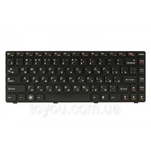 Клавіатура для ноутбука IBM/LENOVO IdeaPad G470 чорний, чорний кадр