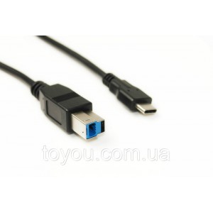 Кабель PowerPlant USB 3.0 Type-C – BM, 1.5 м