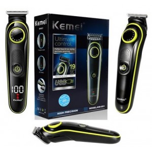 Машинка для стрижки волосся і бороди акумуляторна бездротова тример Kemei KM-691