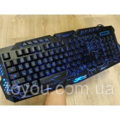 Ігрова російська клавіатура з триколірної підсвічуванням Gamer wireo М200L Razer