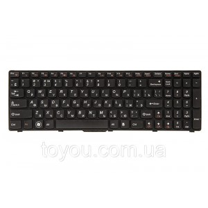 Клавіатура для ноутбука IBM/LENOVO B570, B590, V570 чорний, чорний кадр