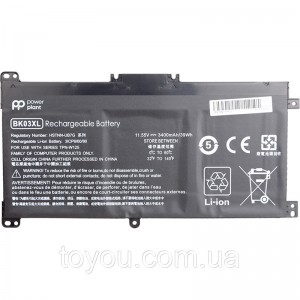 Акумулятори PowerPlant для ноутбуків HP Pavilion X360 14-BA (BK03XL, HSTNN-LB7S) 11.55V 3400mAh