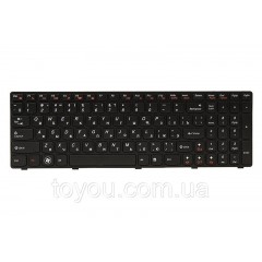 Клавиатура для ноутбука IBM/LENOVO G570, G575 черный, черный фрейм