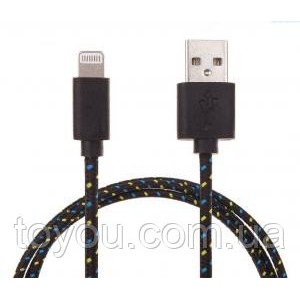 Кабель USB Lightning для iPhone5, iPhone6, iPad mini, iPad4, iPod5 (плетеный)