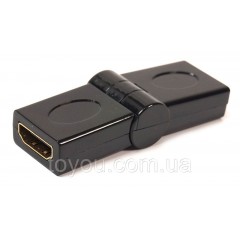 Переходник PowerPlant HDMI AF - AF, 360 градусов