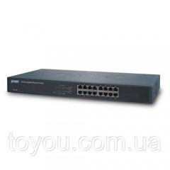 Некерований гігабітний комутатор Planet GSW-1601 (16-Port 10/100/1000Mbps)