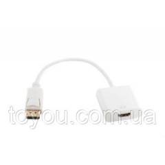 Кабель-перехідник PowerPlant HDMI - DisplayPort, 0.15 м