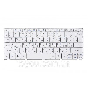 Клавіатура для ноутбука ACER Aspire One 521, eMachines 350 білий, без кадру