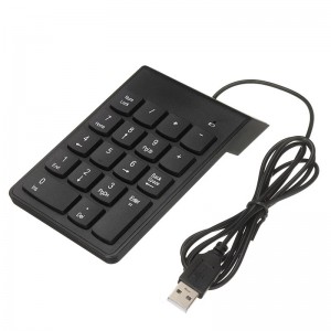 Мини-клавиатура беспроводная @LUX K319G NumPad Slim, Black, USB Чёрный проводная