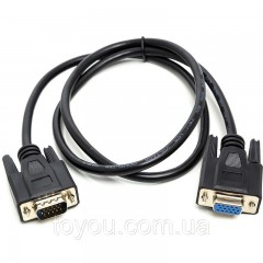 Відео кабель PowerPlant VGA(M) - VGA(F), 1 м Відео кабель PowerPlant VGA(M) - VGA(F), 1 м