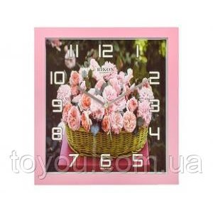 Годинник Rikon 10651 PIC Pink Flower Настінні