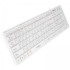 Клавіатура мультимедійна Vinga KB820M Білий