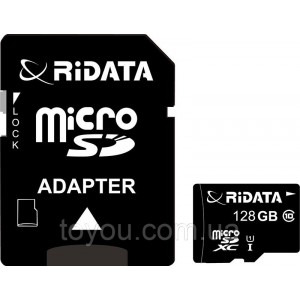 Карта памяти RiDATA microSDXC 128GB Class 10 UHS-I + SD адаптер