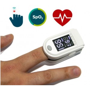 Пульсоксиметр SP02 серый с черно белым дисплеем, Oxiometer прибор для измерения кислорода в крови