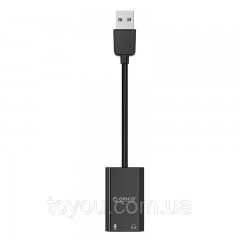 Зовнішня звукова карта USB ORICO SKT2-BK Зовнішня звукова карта USB ORICO SKT2-BK
