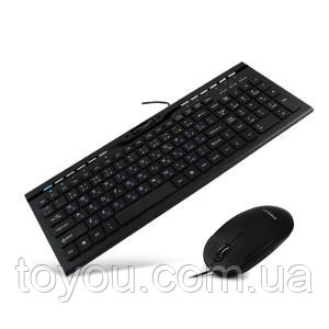 Набір клавіатура мультимедійна і миша CMMK-855 (black)/slim,USB,12 дод. клавіш швидкого доступу,кнопка