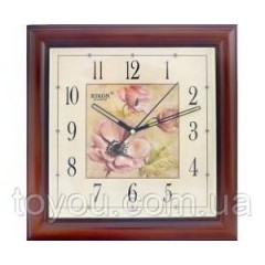 Годинник Rikon 9051 PIC Brown Flower-D Настінні