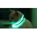 Ошейник LED светящийся узкий для небольших собак и кошек 0.5 м ЗЕЛЕНЫЙ