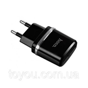 Зарядное устройство USB сетевое HOCO Dual USB AC Adapter 2.4A + кабель