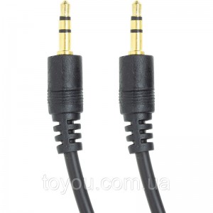 Аудіо кабель PowerPlant 3.5mm M-M 1м