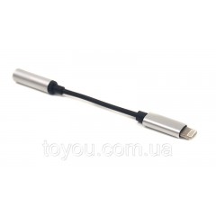 Аудио-переходник PowerPlant Lightning - Jack 3.5 мм, 0.1 м
