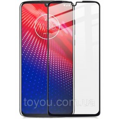 Защитное стекло Full screen PowerPlant для Motorola Moto Z4, Black