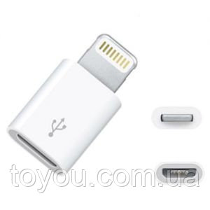 Адаптер-Перехідник micro USB Lightning iPhone 5, iPad Mini, iPod