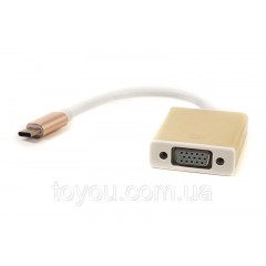 Кабель PowerPlant USB Type-C - VGA, 15cm Кабель PowerPlant USB Type-C - VGA, 15cm
