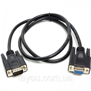Відео кабель PowerPlant VGA(M) - VGA(F), 1 м