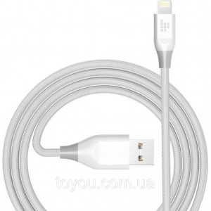 Дата кабель USB 2.0 AM to Lightning 1.2 m MFi 19AWG Nylon White Tronsmart (210343)