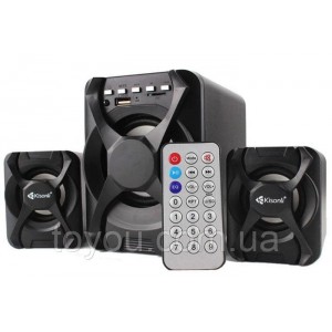 Акустическая система 2.1 Kisonli U-2500BT с Bluetooth, FM, USB, SD, 220В + пульт