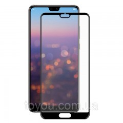 Защитное стекло Full screen PowerPlant для Huawei P20, Black