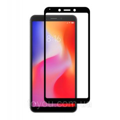 Защитное стекло Full screen PowerPlant для Xiaomi Redmi 6, Black