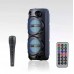 Переносная Колонка Bluetooth UBS-653 LED + Караоке, пульт + микрофон