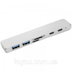 USB-хаб PowerPlant Type-C - HDMI 4K, USB 3.0, USB Type-C, SD, microSD USB-хаб PowerPlant Type-C - HDMI 4K, USB 3.0, USB Type-C, SD, microSD