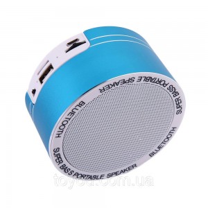 Мини-Колонка с подсветкой Bluetooth UBS-011 TF, USB для Android/ iPhone/ iPad/ iPod. Синий