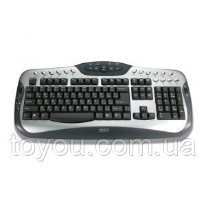 Клавиатура Focus FK-568 Silver+Black, PS/2, 2*scroll