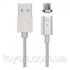 Кабель магнитный micro USB 1m (металл) плетёный