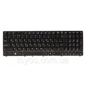 Клавиатура для ноутбука ASUS K52, K52J, K52JK черный, черный фрейм