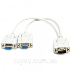 Відео разветвитель PowerPlant VGA (M) - 2*VGA (F), 0.2 м