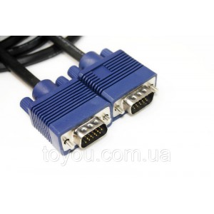 Видео кабель PowerPlant VGA-VGA, 1.5м, Double ferrites