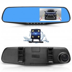 Відеореєстратор-дзеркало CarDVR Mirror + 2 камери FullHD